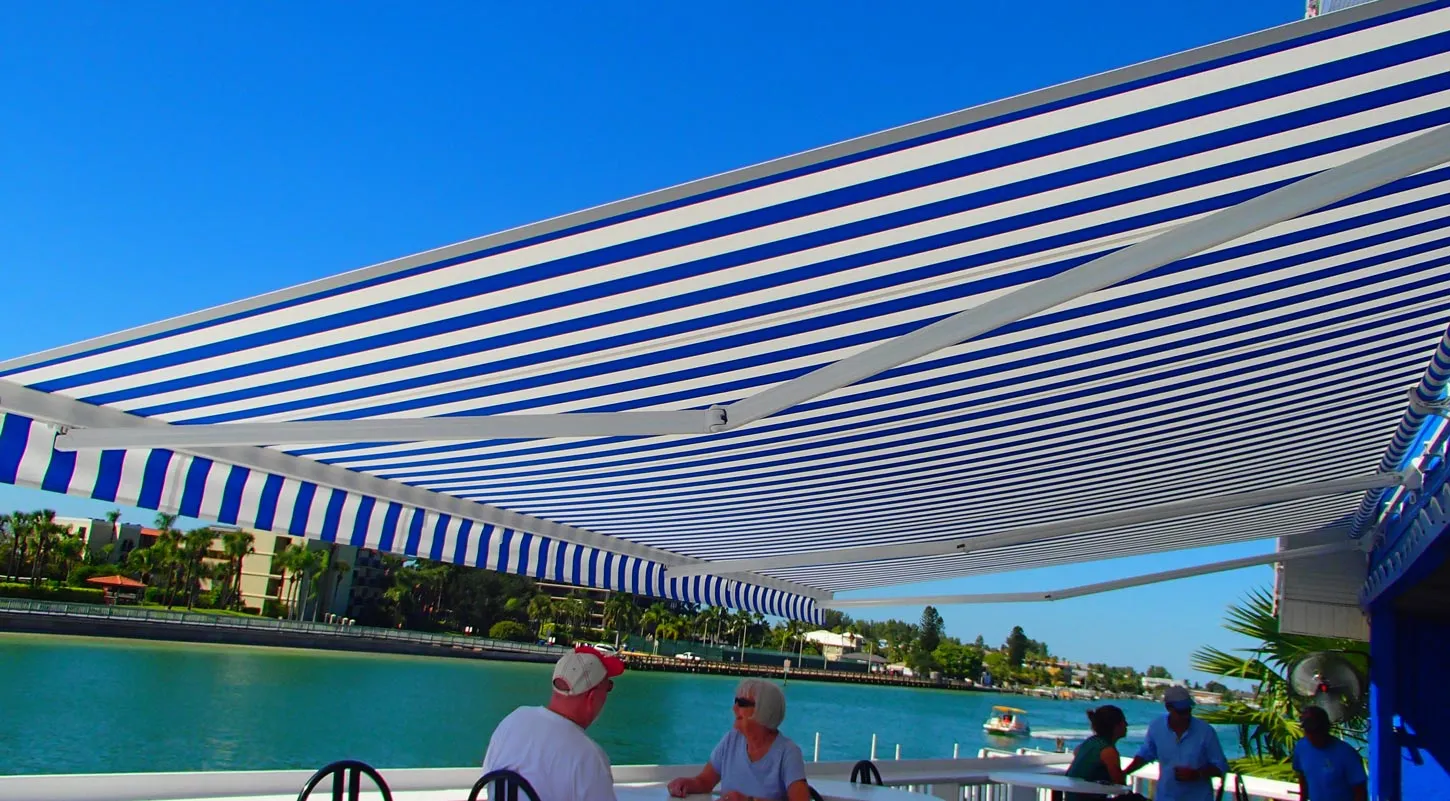 Rooftop dining awning